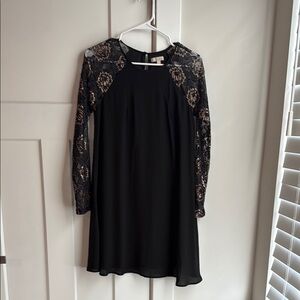 Gianni Bini Black Long Sleeve Dress